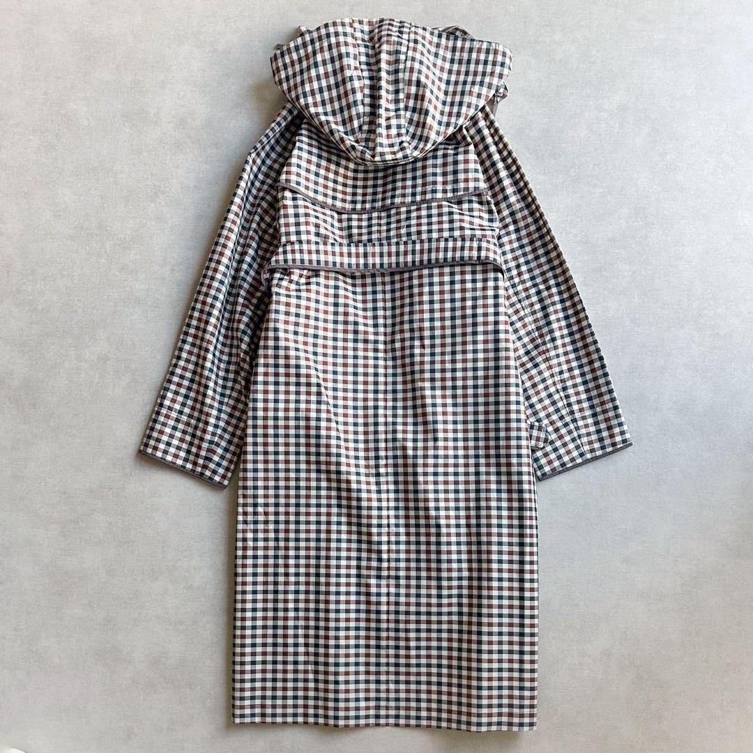 極美品▲Aquascutum アクアスキュータム /レインコート クラブチェック
