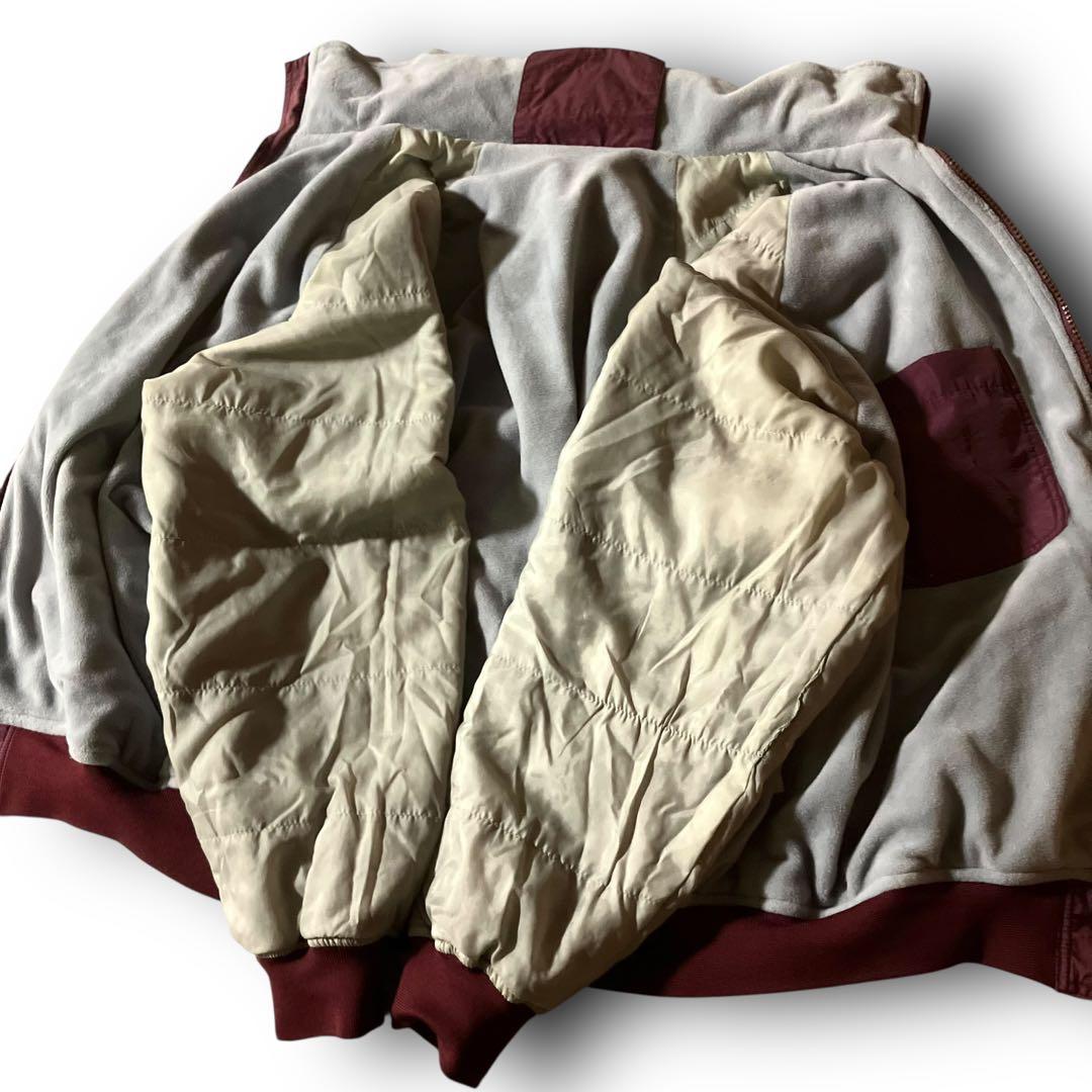 koo様☆vintageウォームアップジャケット短丈フーディナイロンブルゾンバー