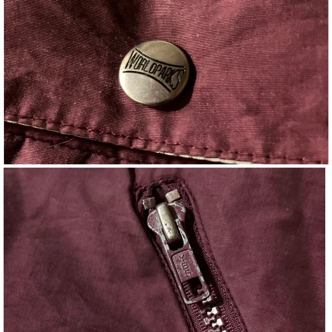 koo様☆vintageウォームアップジャケット短丈フーディナイロンブルゾンバー