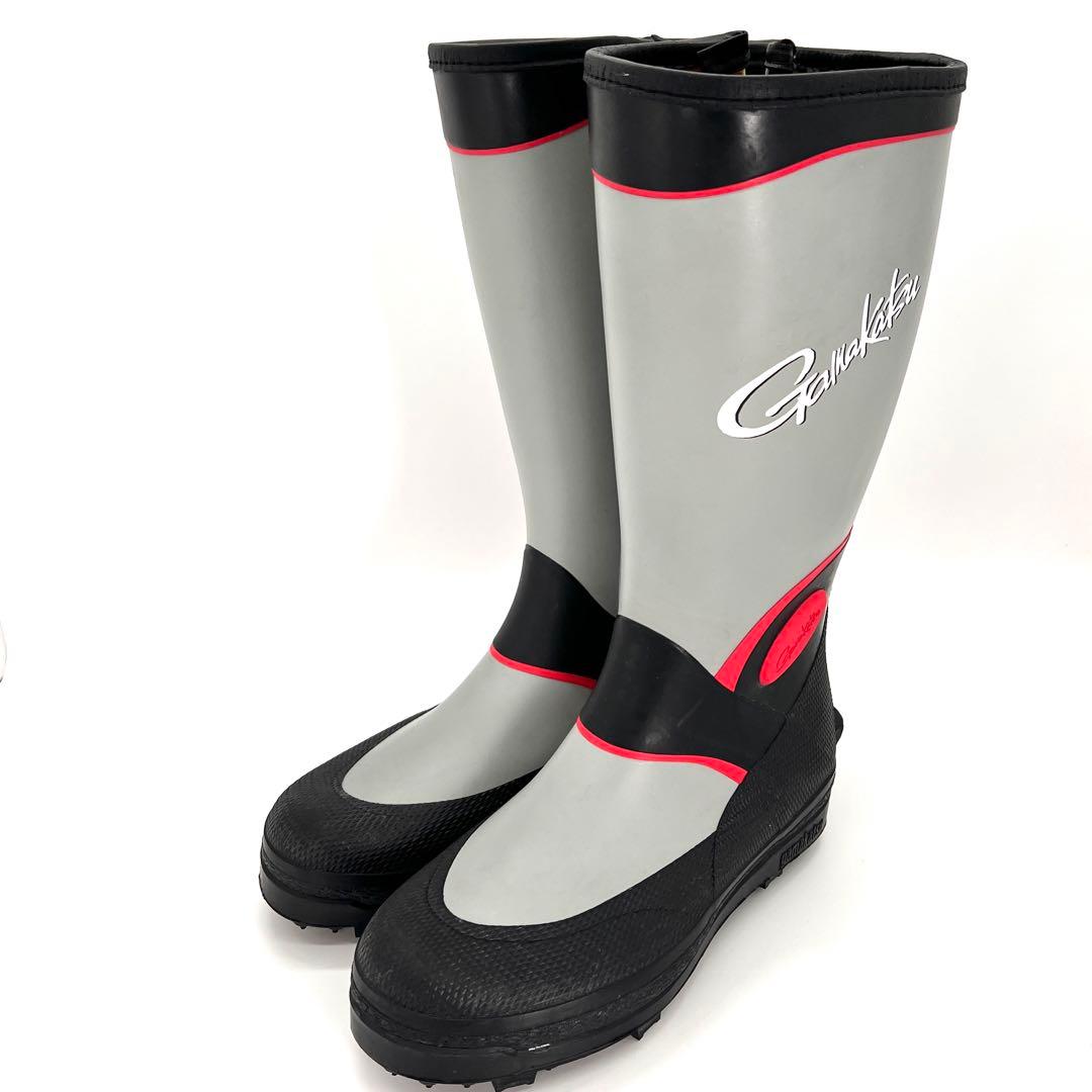 【美品】がまかつ　フェルトスパイクブーツ　グレー×ブラック Lサイズ