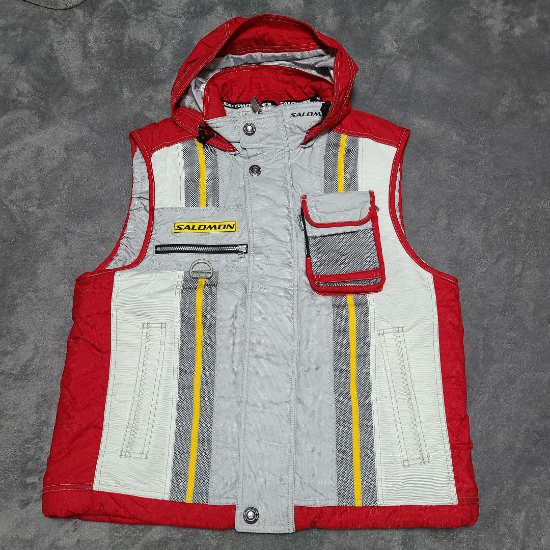 泥*子様 ✨️希少 貴重✨️サロモン スキーウェア パンツ ベスト 3点 L 赤