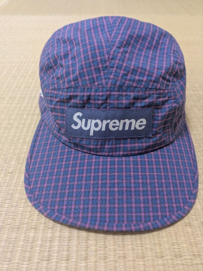 帽子 Supreme Cordura Plaid Camp Cap Purple