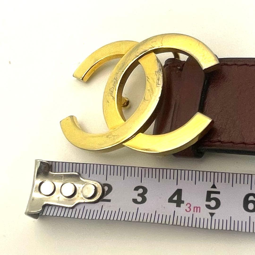 CHANEL ✨シャネル　PARIS　ココマーク　レザーベルト　表記サイズ80
