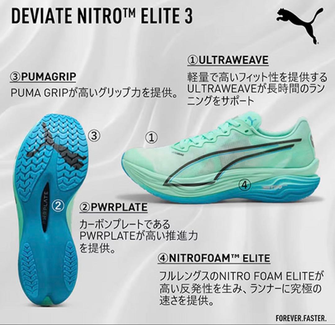 特価　プーマ ディヴィエイトニトロエリート3 26.5cm