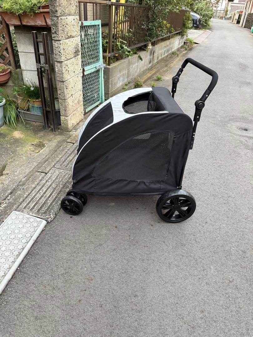 折りたたみ犬用カート ブラック