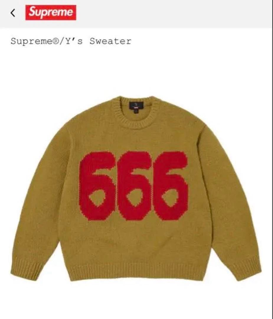 S*R様 Supreme x Y's by Yohji Yamamoto Swe