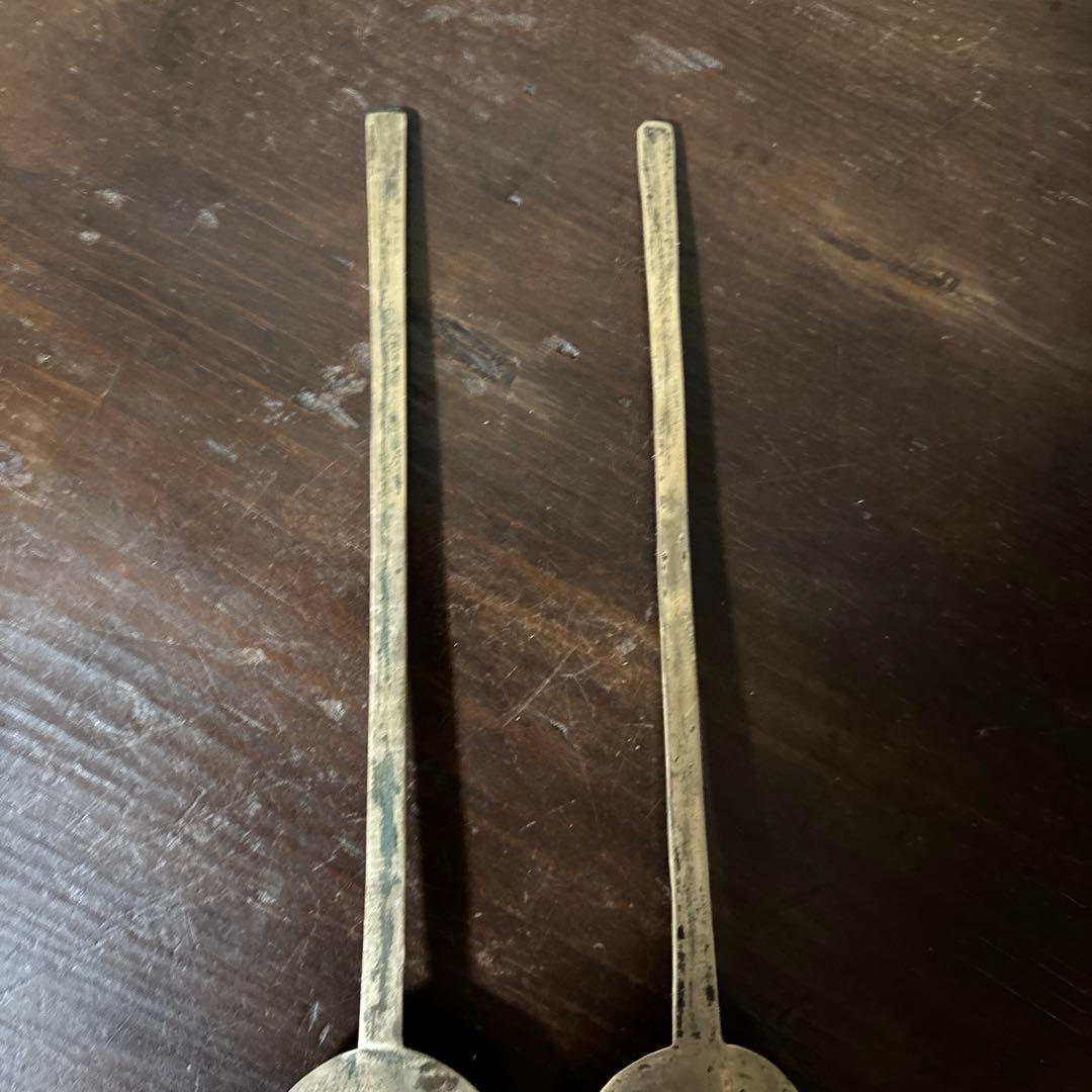 李朝スッカラ6点　(ar126)韓国スプーン.アンティーク.古道具.コウケンテツ