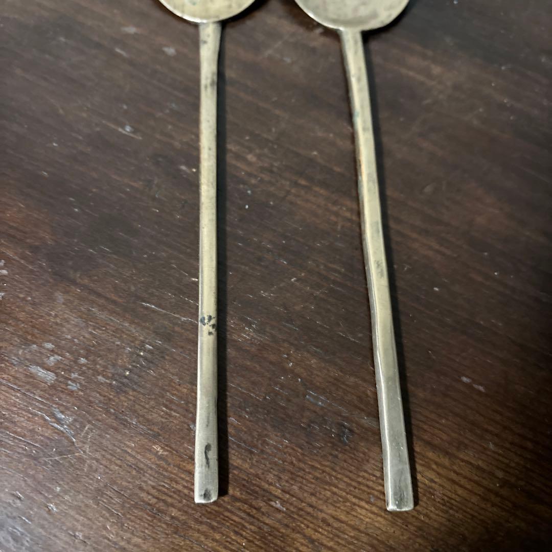 李朝スッカラ6点　(ar126)韓国スプーン.アンティーク.古道具.コウケンテツ