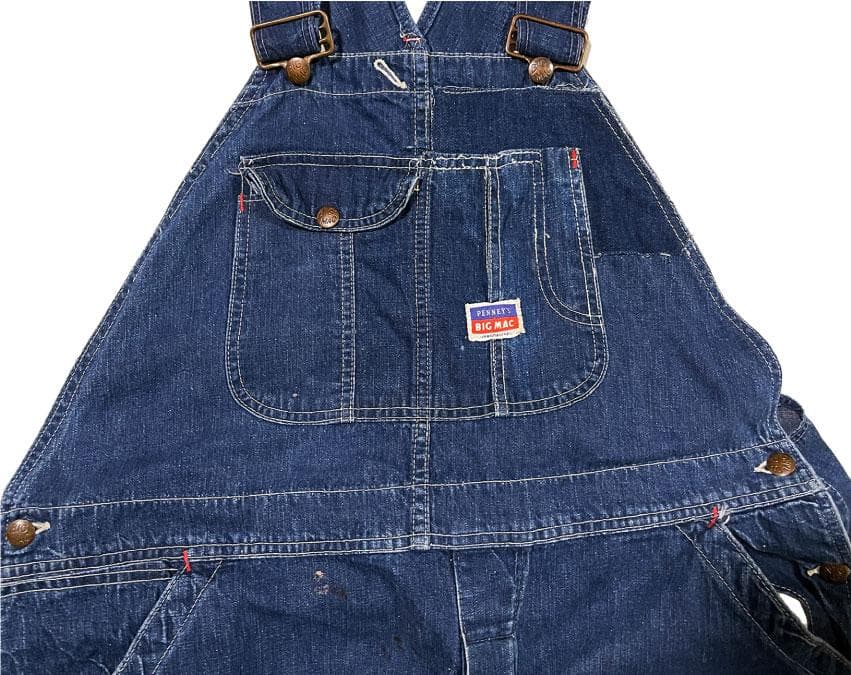 1950年代 PENNEY'S BIG MAC デニムオーバーオール 縦落ち