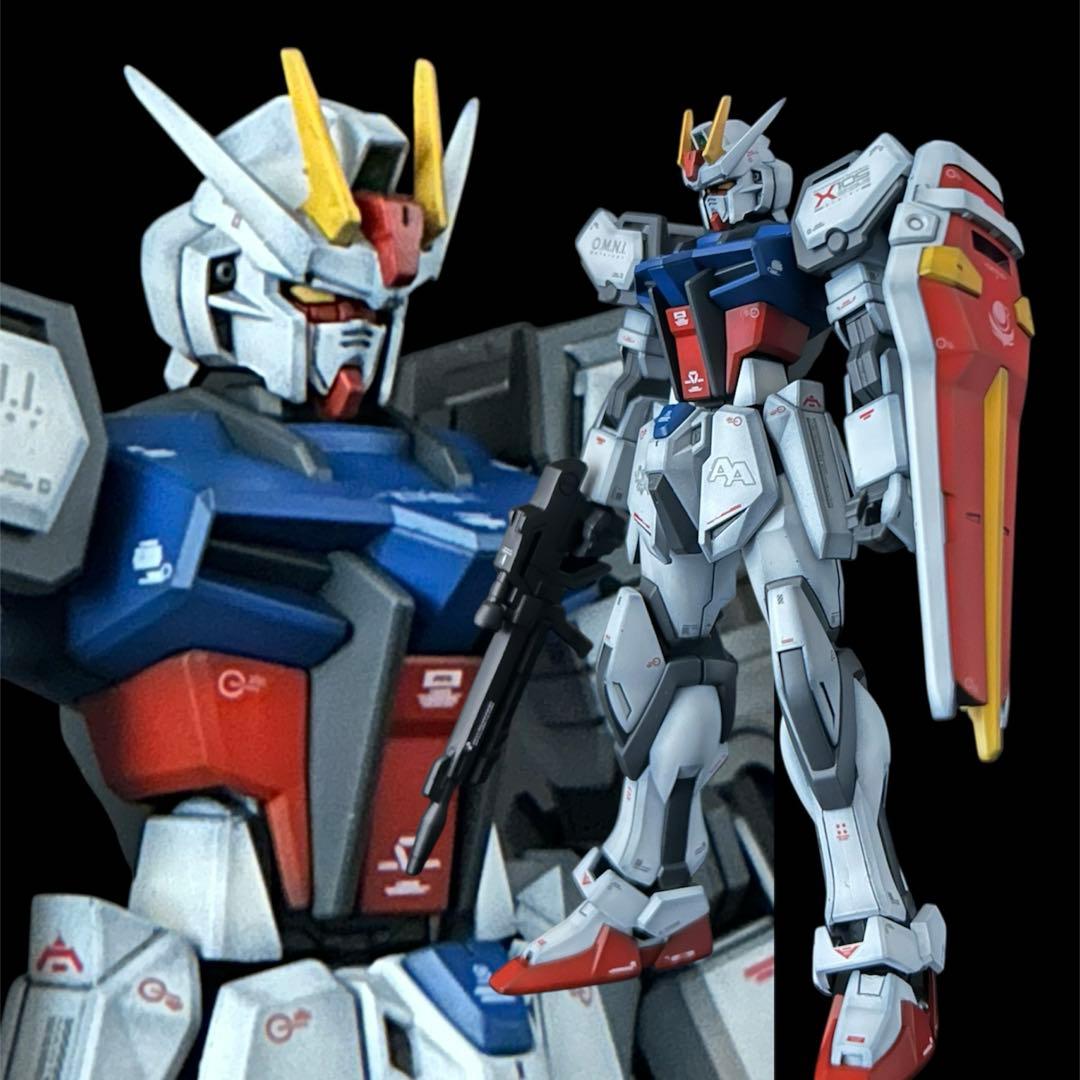 ガンプラ塗装済完成品 EGストライクガンダム三体+オプションパーツセット