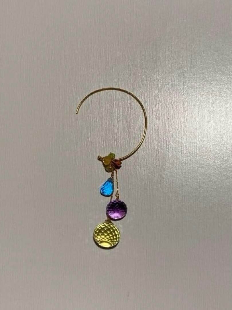 Sweet Pea 天然石フープピアス