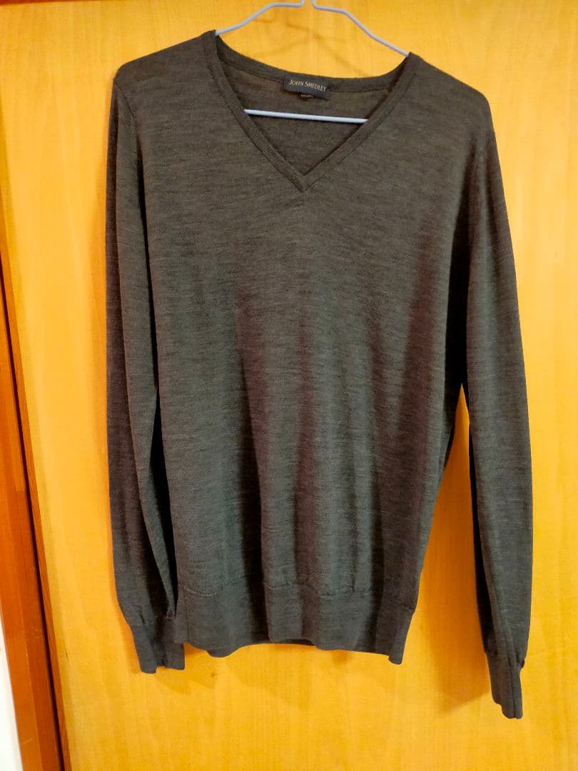 【美品】ジョンスメドレー Vネック ウールニット サイズS