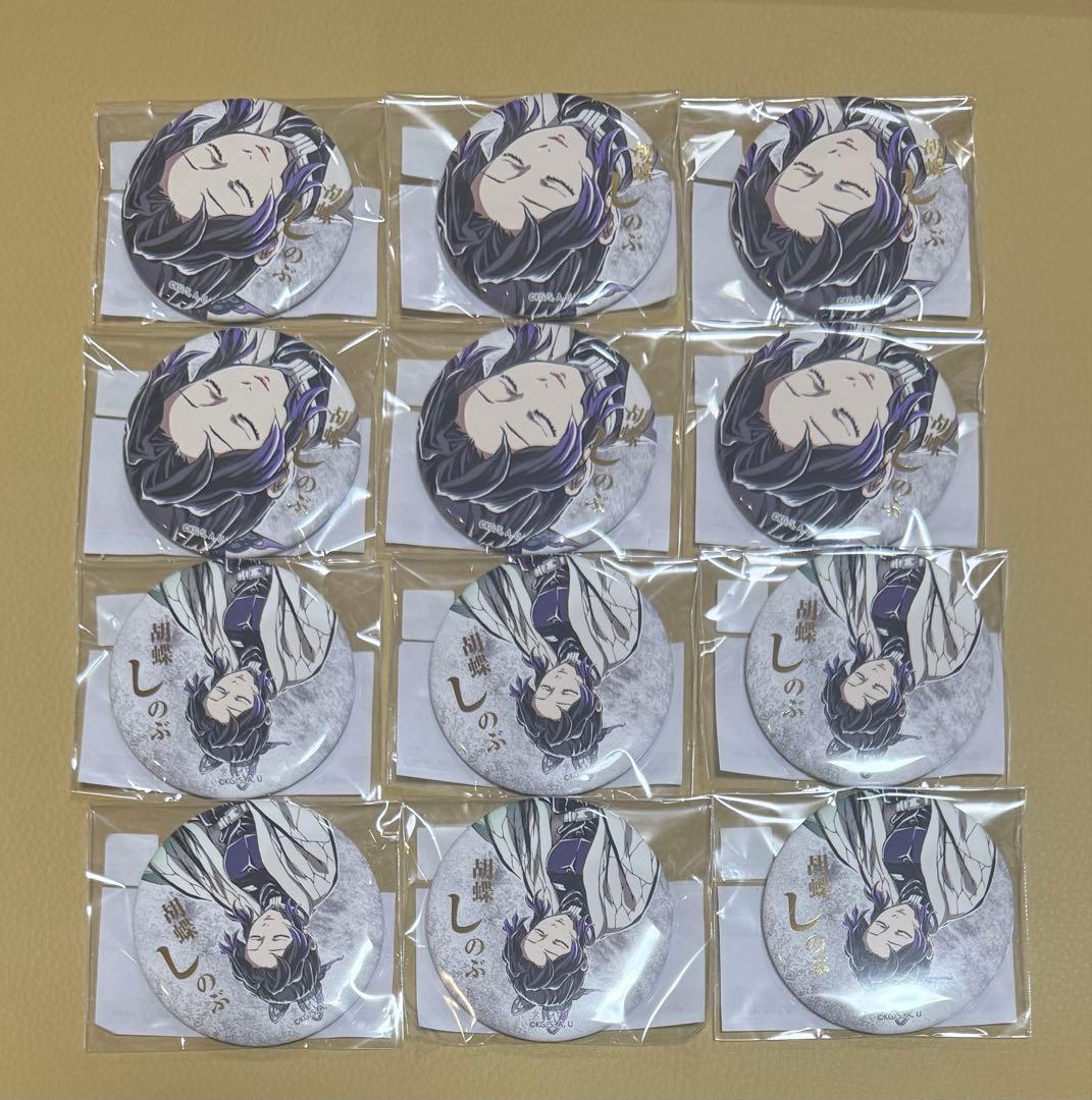 C107 鬼滅の刃　webshopくじ　E賞AB 缶バッジ　胡蝶しのぶ　各6個