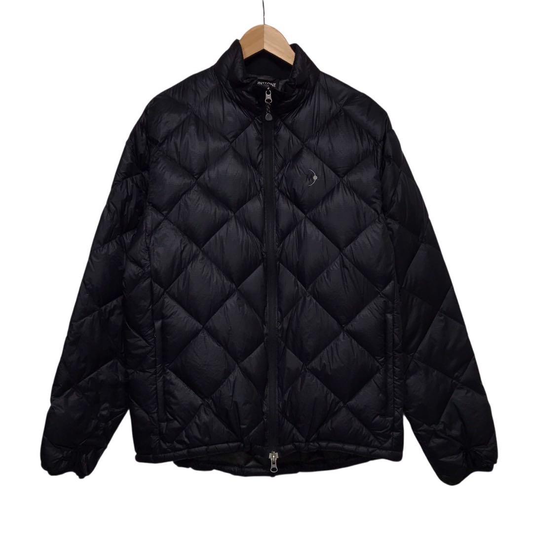 MOONSTONE ムーンストーン　キルティングダウンジャケット　刺繍ロゴ　黒色