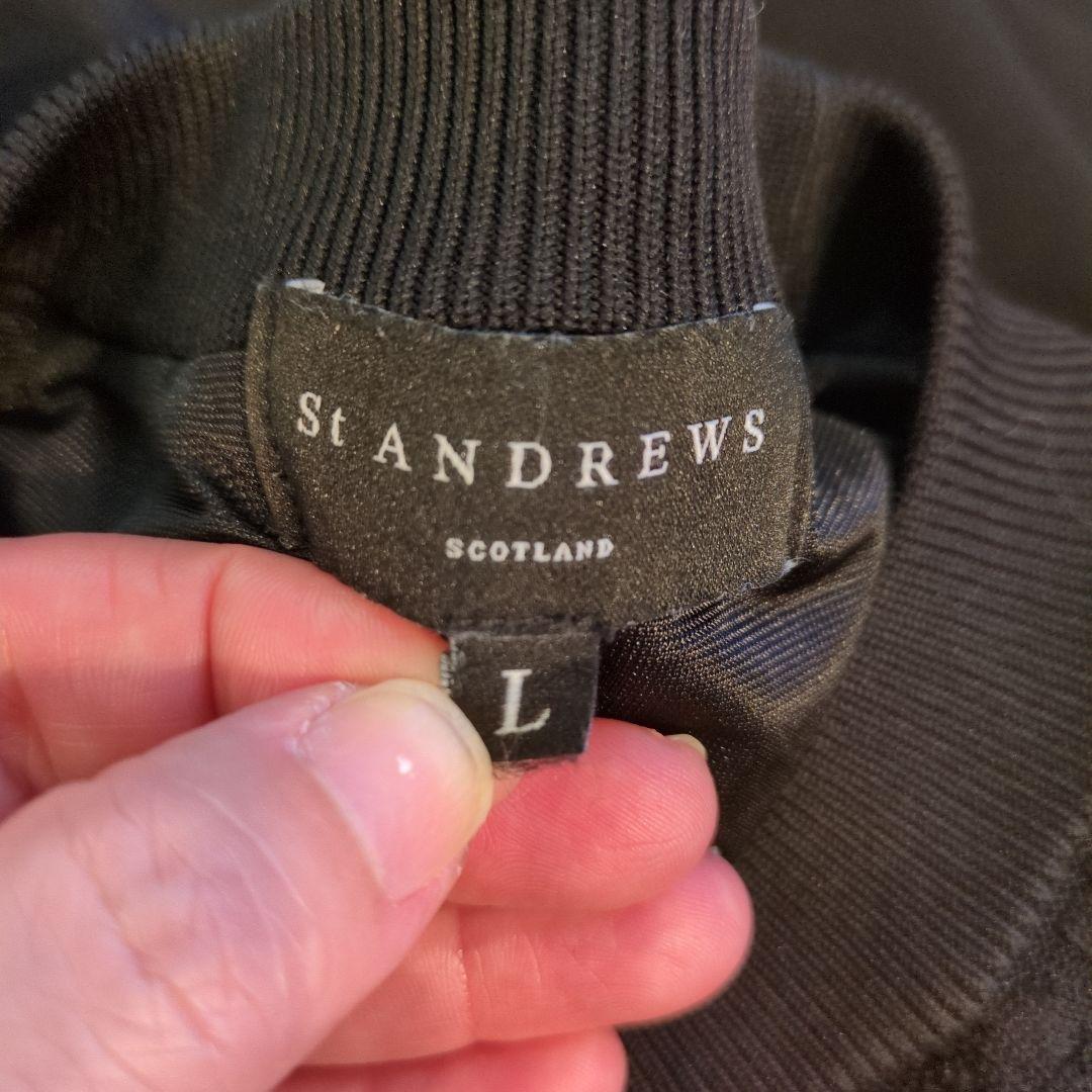 セントアンドリュース ゴルフ 防風裏地付き メンズニット ブラック