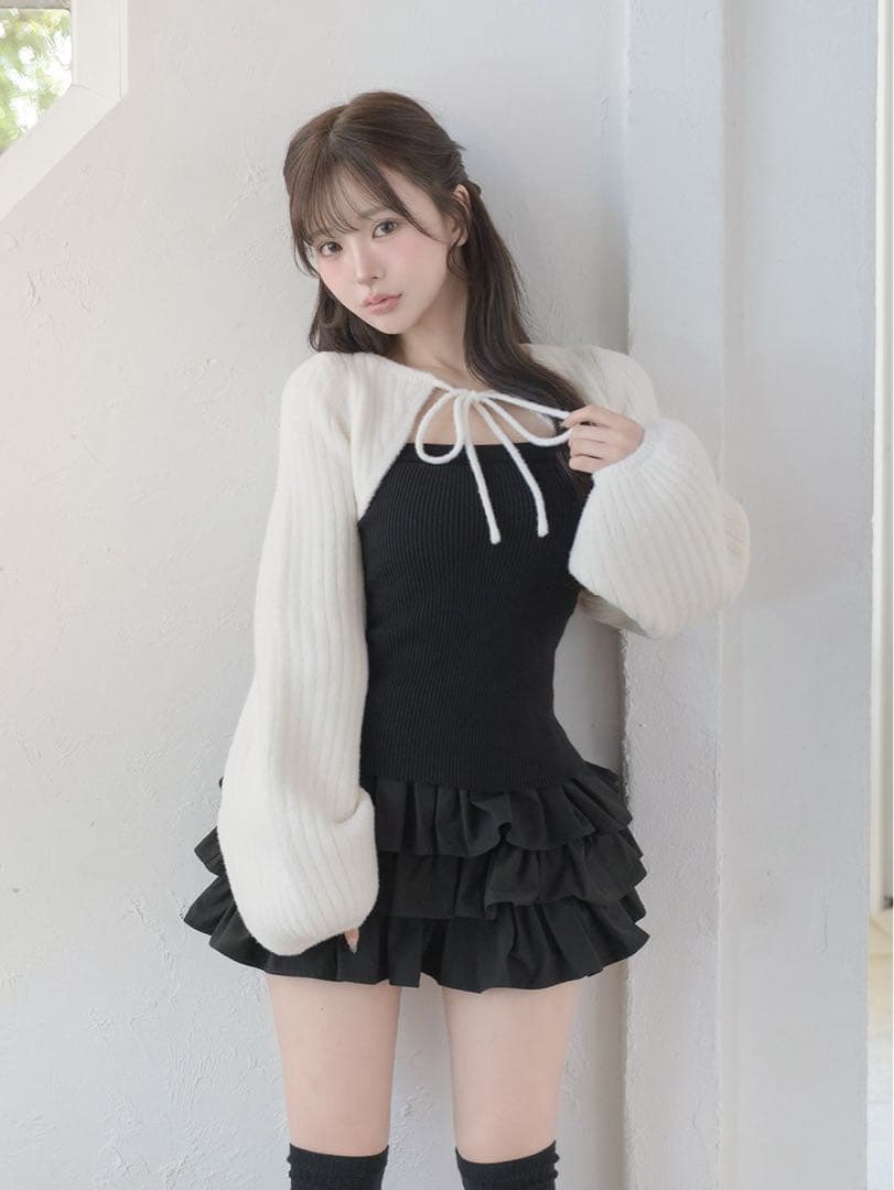 Darich ティアードフリルミニワンピース BLK FLサイズ