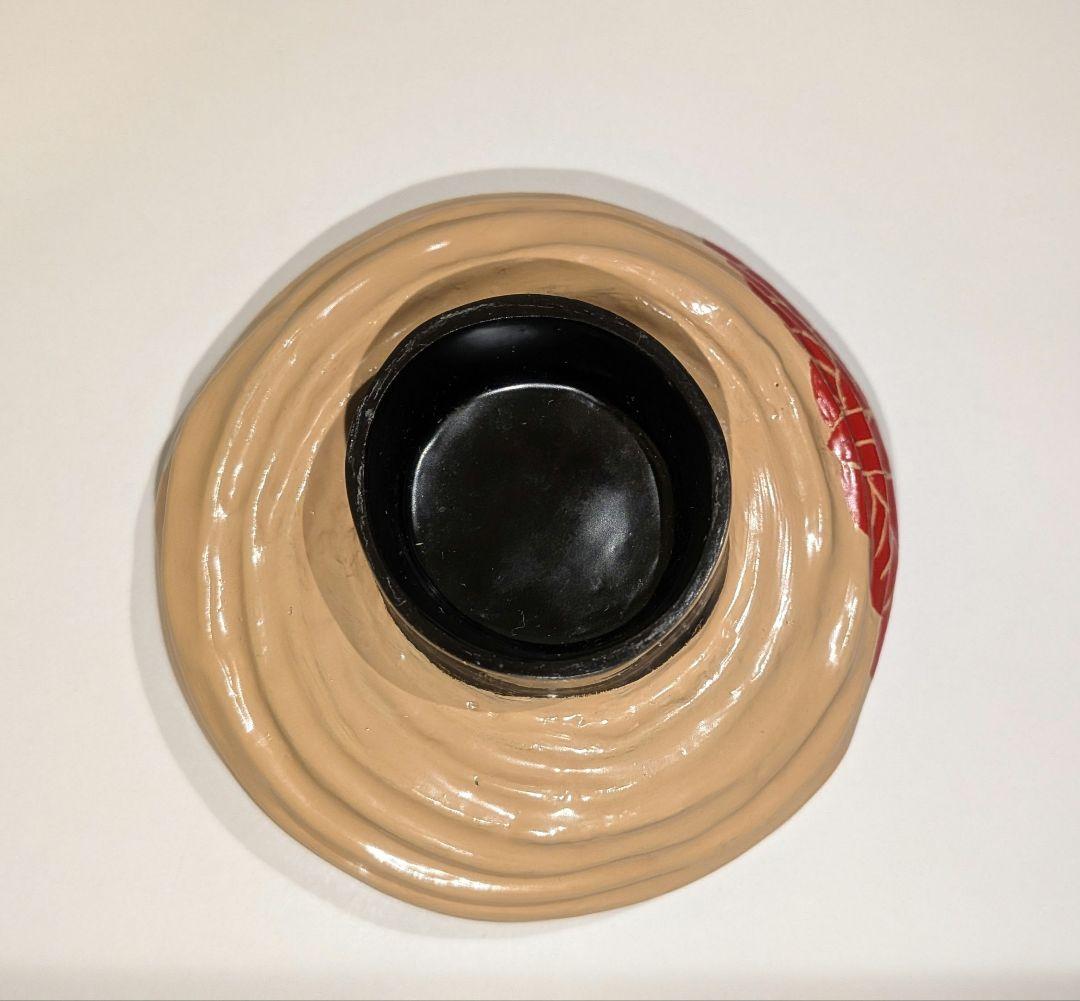 二代『川瀬表完』乾漆　提灯香合　茶道具　共箱　蝶　家紋