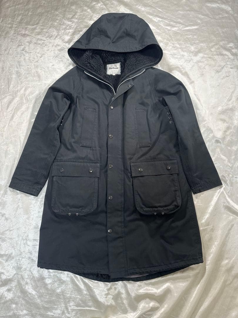Barbour × BEAMS BOY ライナー付き　コート フード