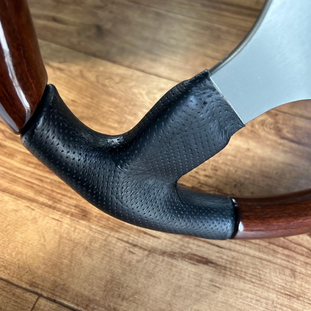 MOMOステアリング ファイター レザー / ウッド 350㎜