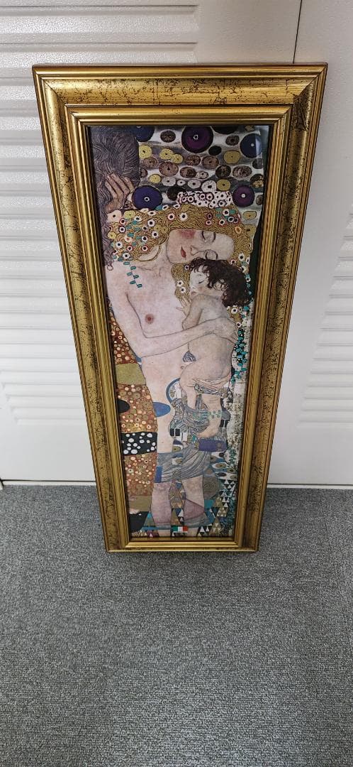油彩画 縦長 複製品 グスタフ・クリムト 母と子
