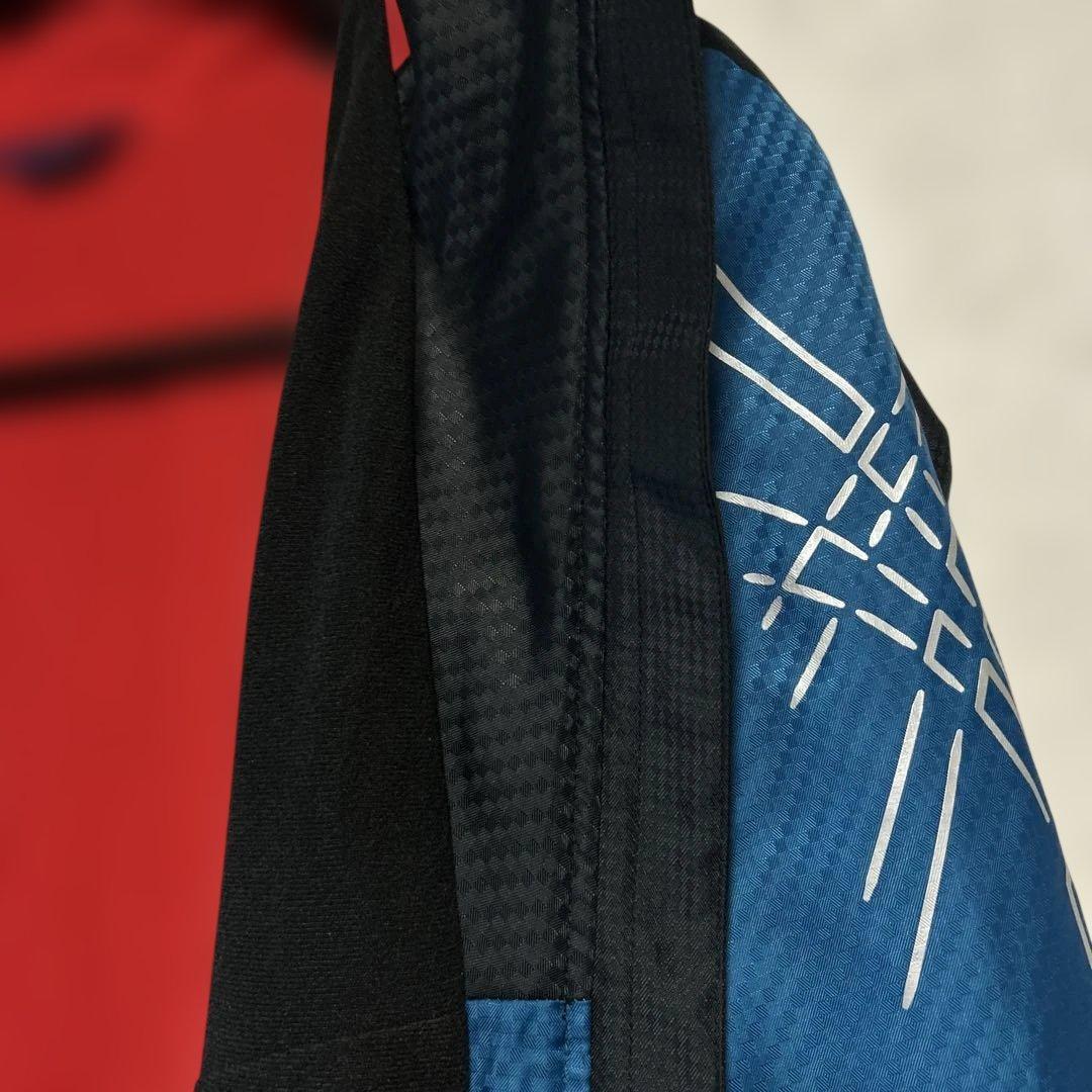 asics ウインドブレーカー セットアップ（上下）XL（O）青×黒 高機能保温