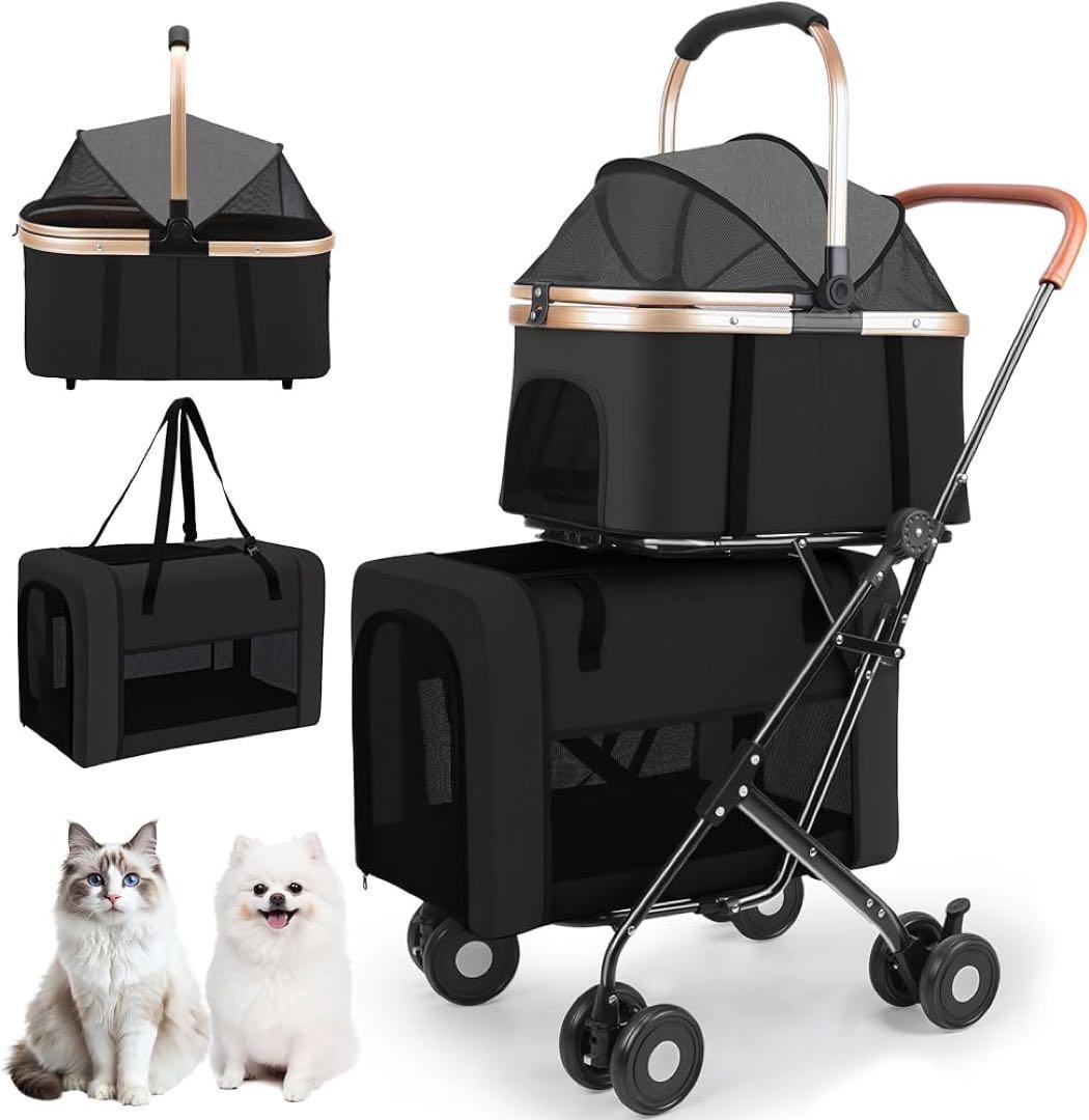 ペットカート 分離式 2段式 折りたたみ 犬用 ベビーカー ペットキャリー