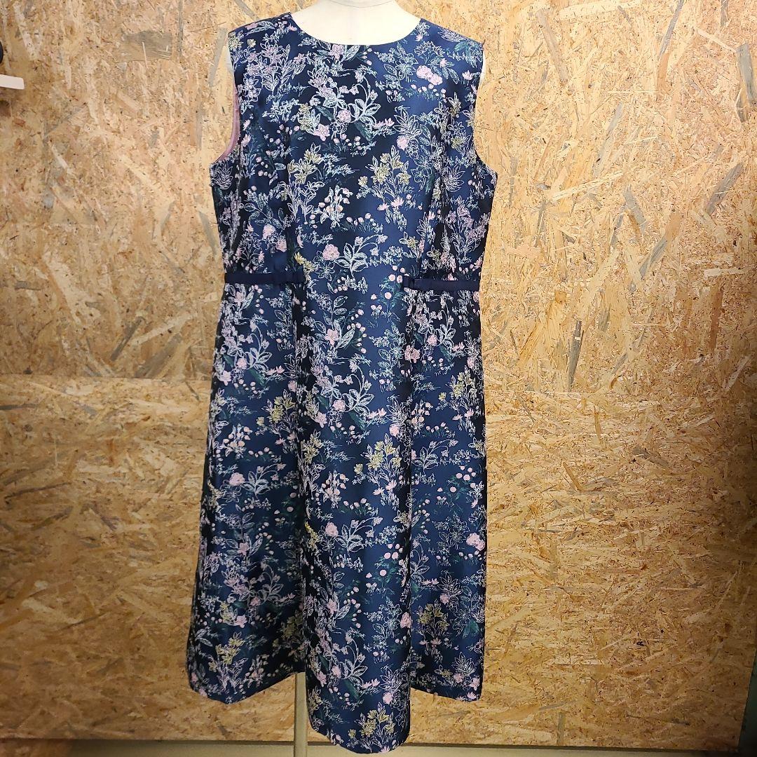 ROSE TIARA 花柄 ノースリーブ ワンピース タグ付き 46