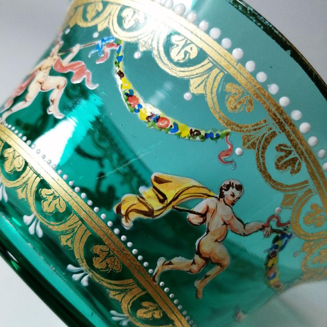 イタリア　ベネチアングラス　ヴェネツィア　ムラノ　エナメル彩　金彩　皿　ボウル