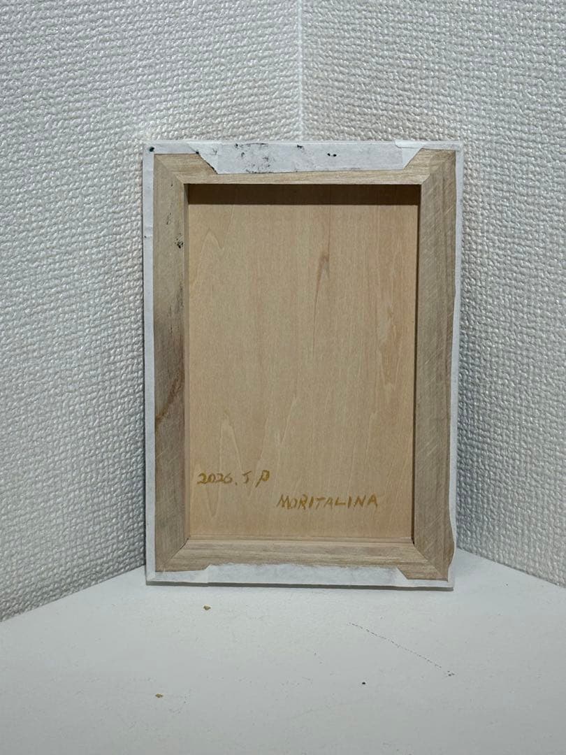 森田リナ 作 野菊図 和紙 アクリル画 原画 ハンドメイド