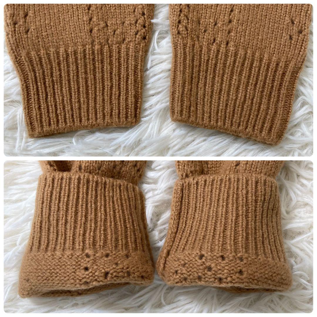 極美品 セリーヌ トリオンフ編み ウール カシミヤ シルク カーディガン