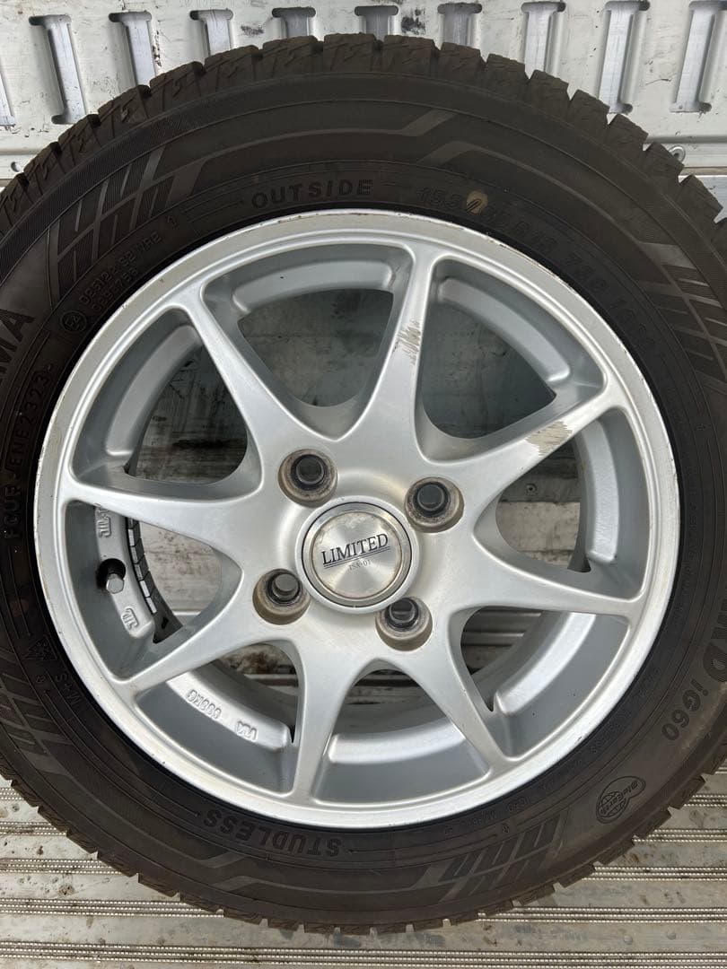 hiroスタッドレス155／65R13 73Qアルミホイールセット深溝