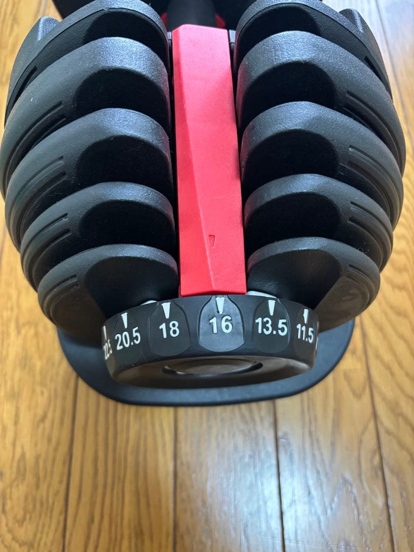 可変式ダンベルセット、24×2kg、KG表示ダイヤル付