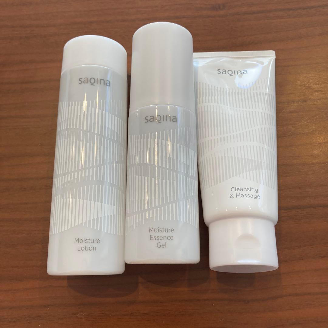 SAQINA サキナスキンケアセット 3点（エッセンスジェル、化粧水、クレマサ)