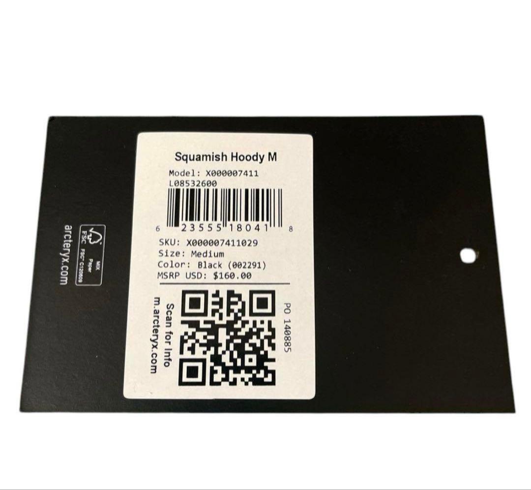 中古美品　アークテリクス　スコーミッシュフーディ　ブラック　Mサイズ