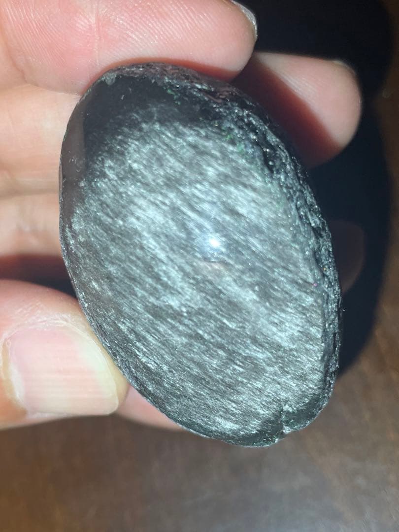 研磨品　十勝石玲瓏　シルバーオブシディアン