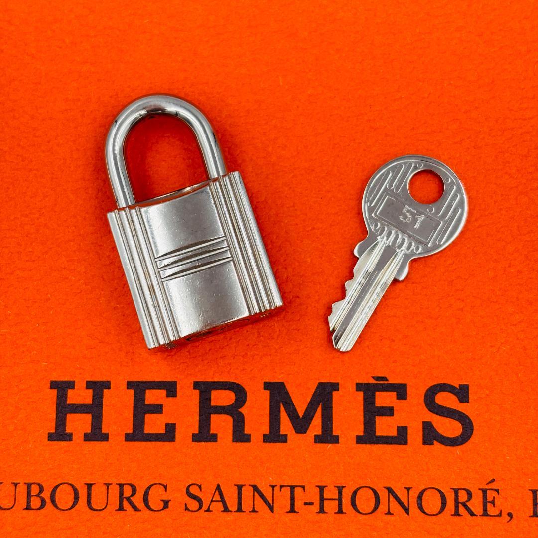 エルメス HERMES カデナ/南京錠 鍵セット No.51 シルバー 美品