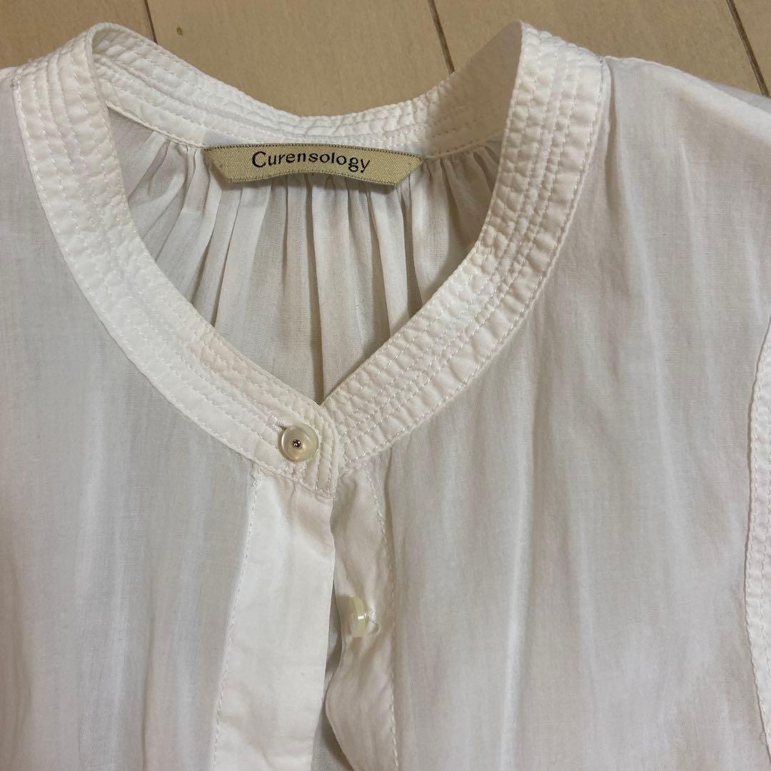 美品★curensology レイヤードギャザーブラウス