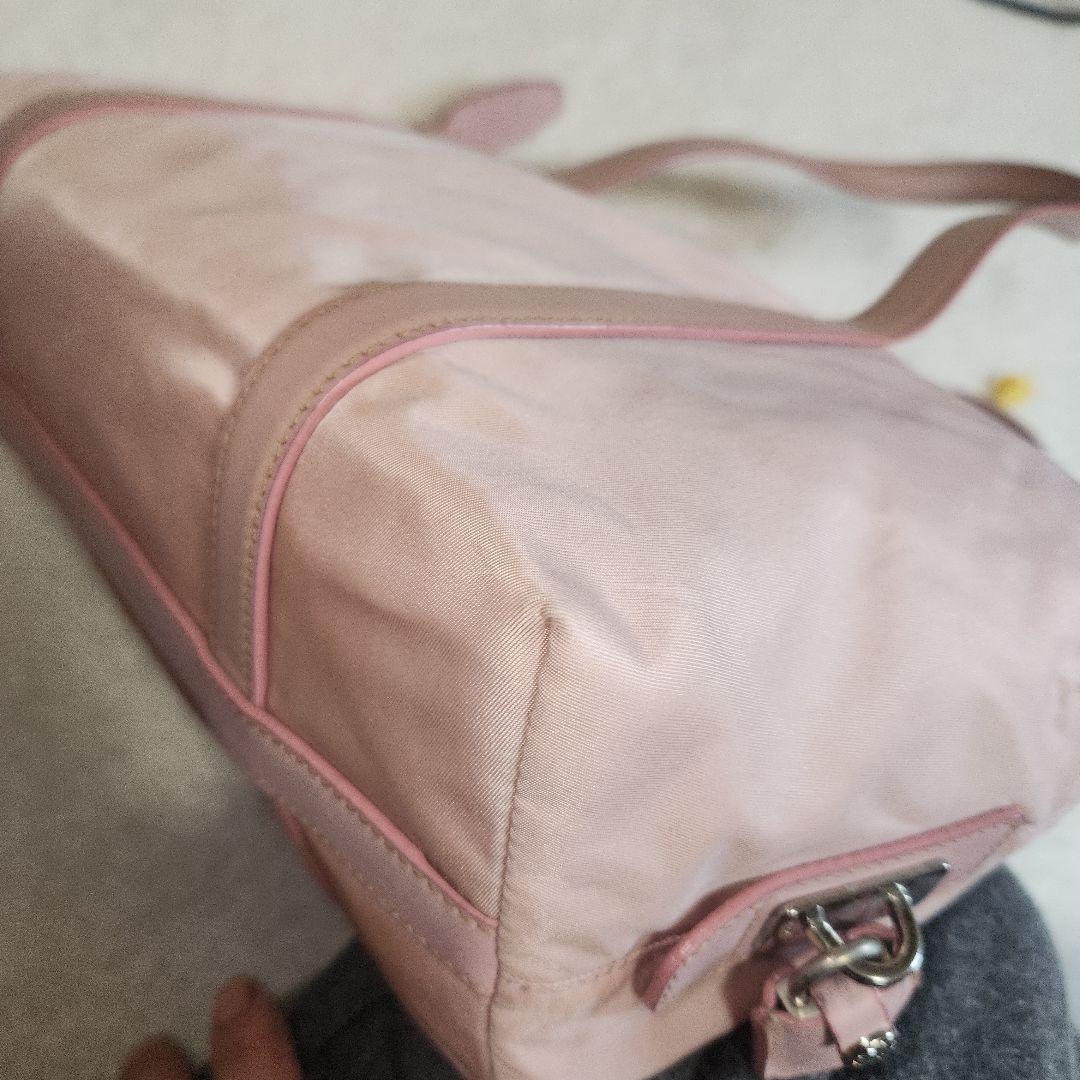 専売プラダ　ナイロン　レザー　バック　三角ロゴ　南京錠