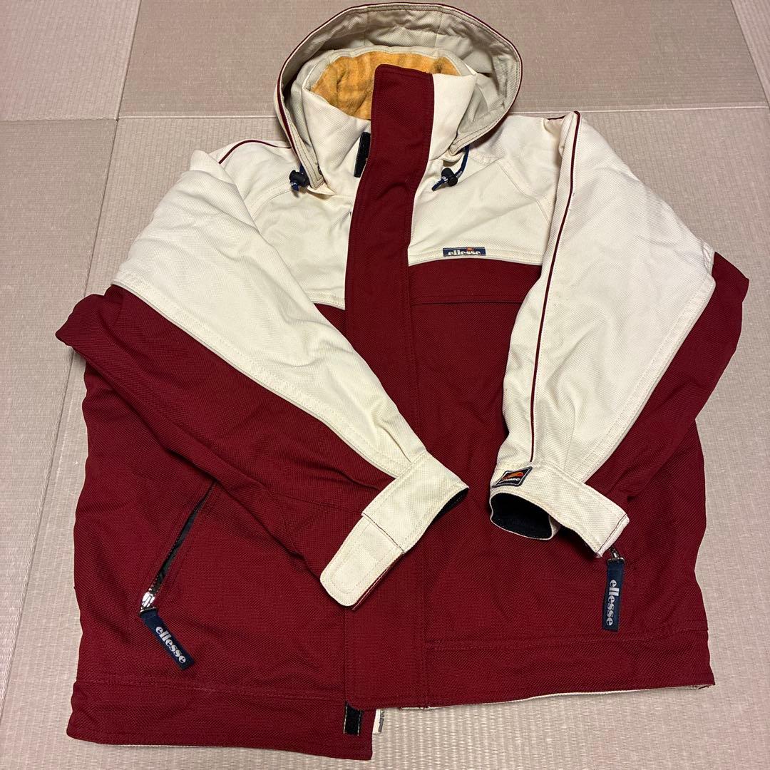 ellesse スノーボードウェア 赤/白 フード付き