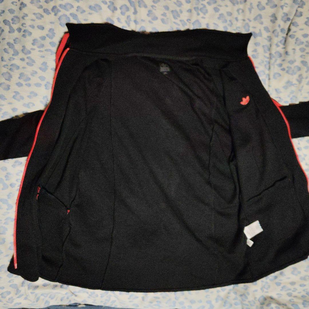 ち*け様 adidas originals ジャージ上下 セットアップ 黒/赤