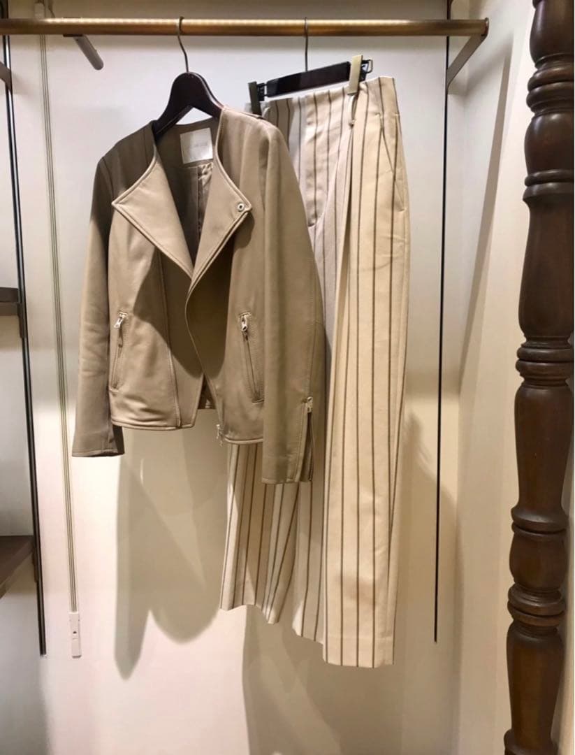 RIVE DROITE リヴドロワ レザージャケット ノーカラー ライダース