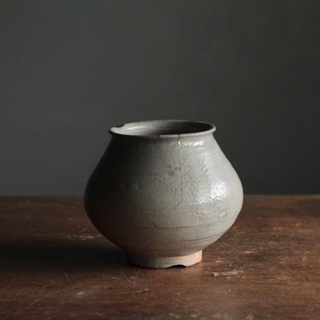 李朝 堅手 塩笥壷 朝鮮美術 古美術 古道具 李朝白磁 アンティーク