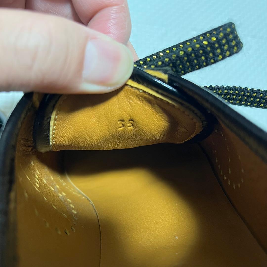 極美品 HERMES エルメス エナメルシューズ 黒 レディース 35 ペタンコ