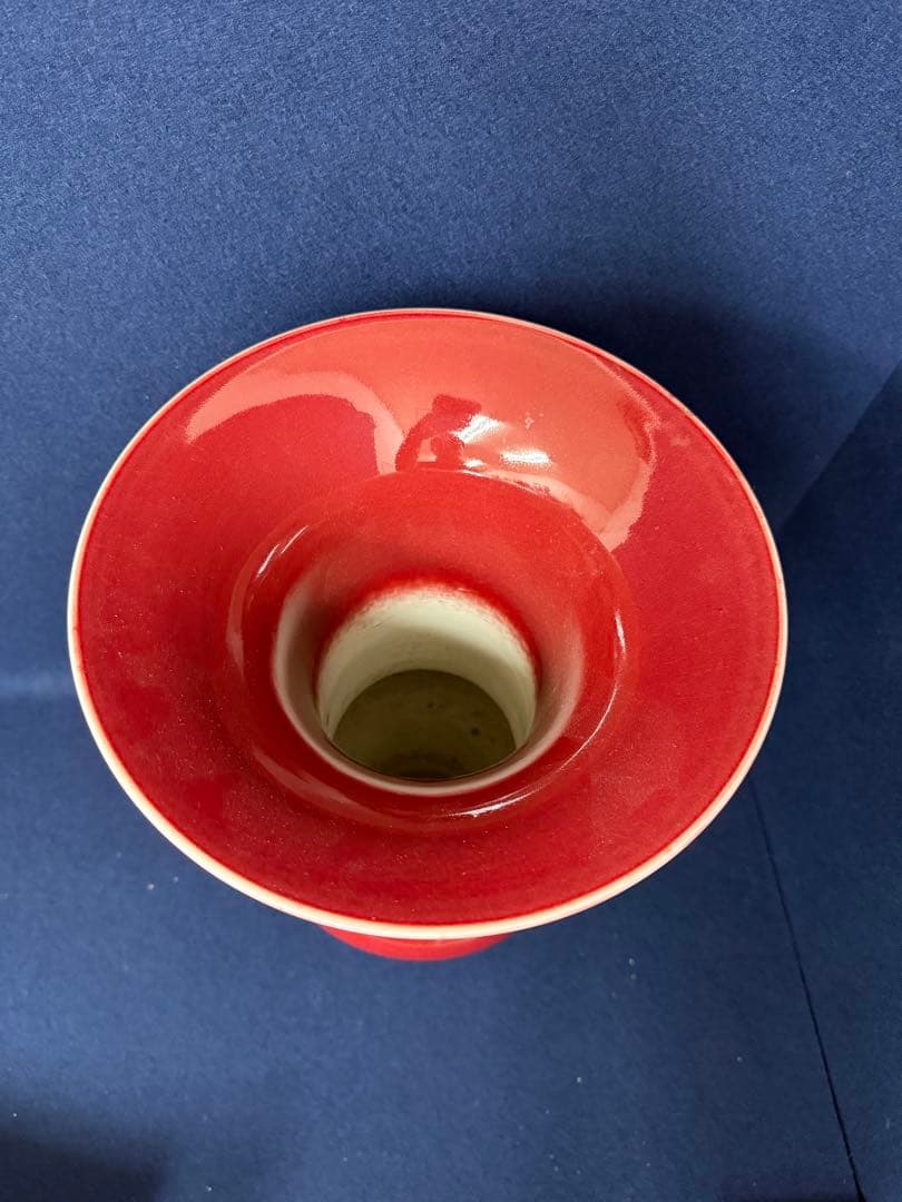 大清乾隆年製 辰砂 花器 花瓶 飾り壺 大振り 時代 古玩 旧家 蔵出 骨董品