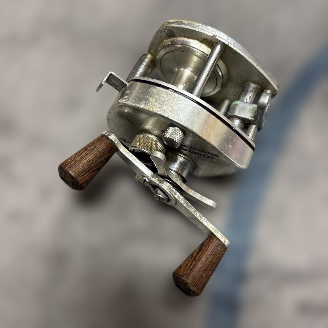 シマノ★バンタム100★国産オールドベイトリール★ウッドノブ★