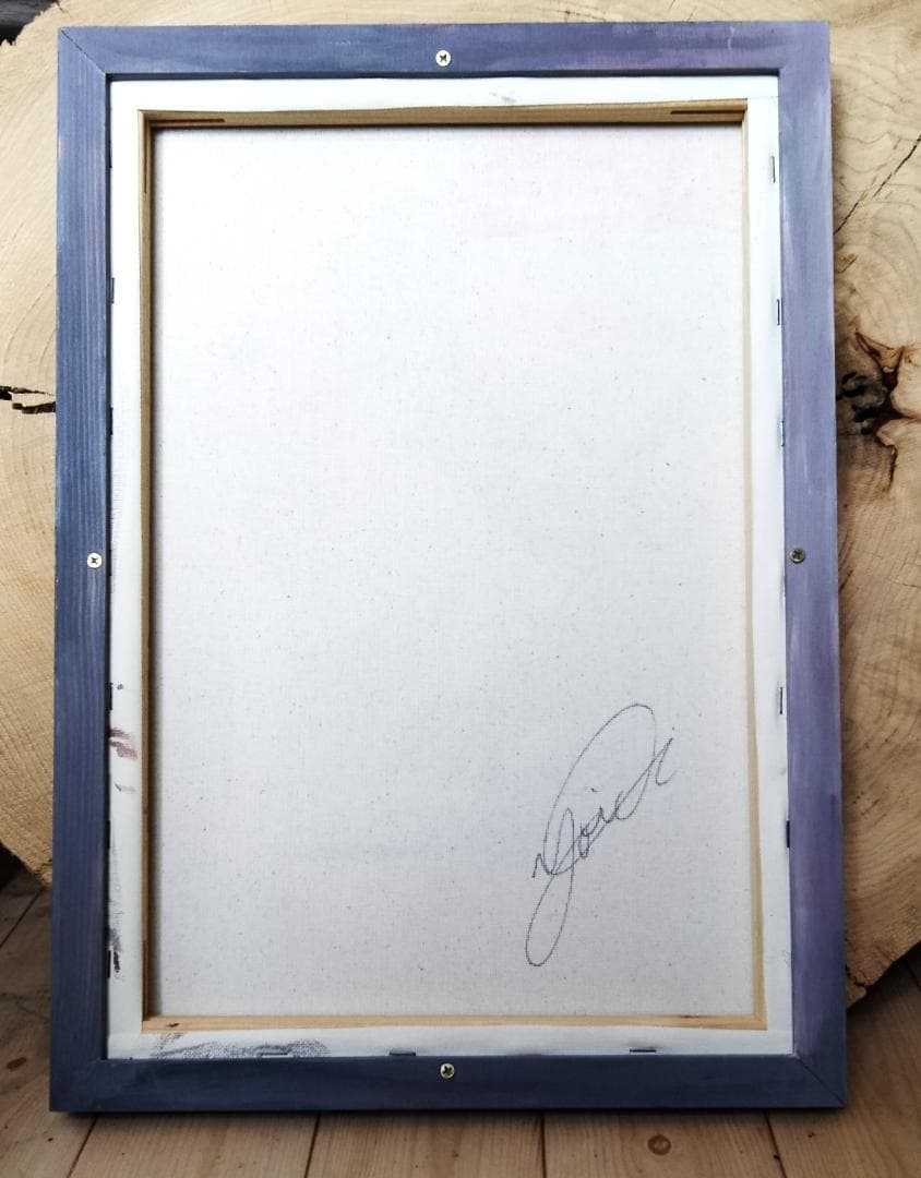 理想的な配置/ 抽象画 キャンバス 額セット 44×32㎝ 原画1点のみ モダン