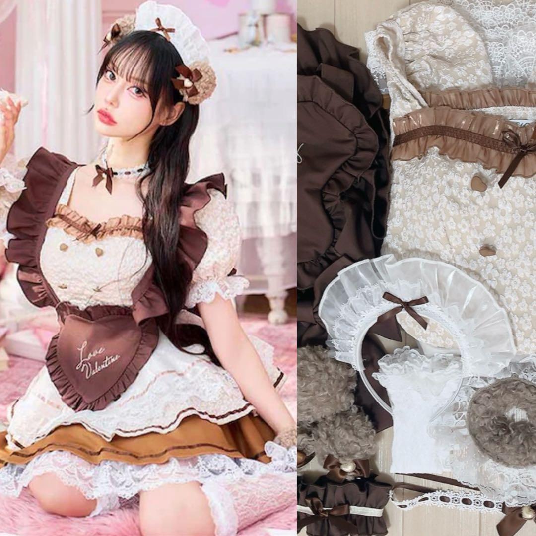 ラテフロマージュベアメイド《バレンタインコスプレ10点セット》マリームーン