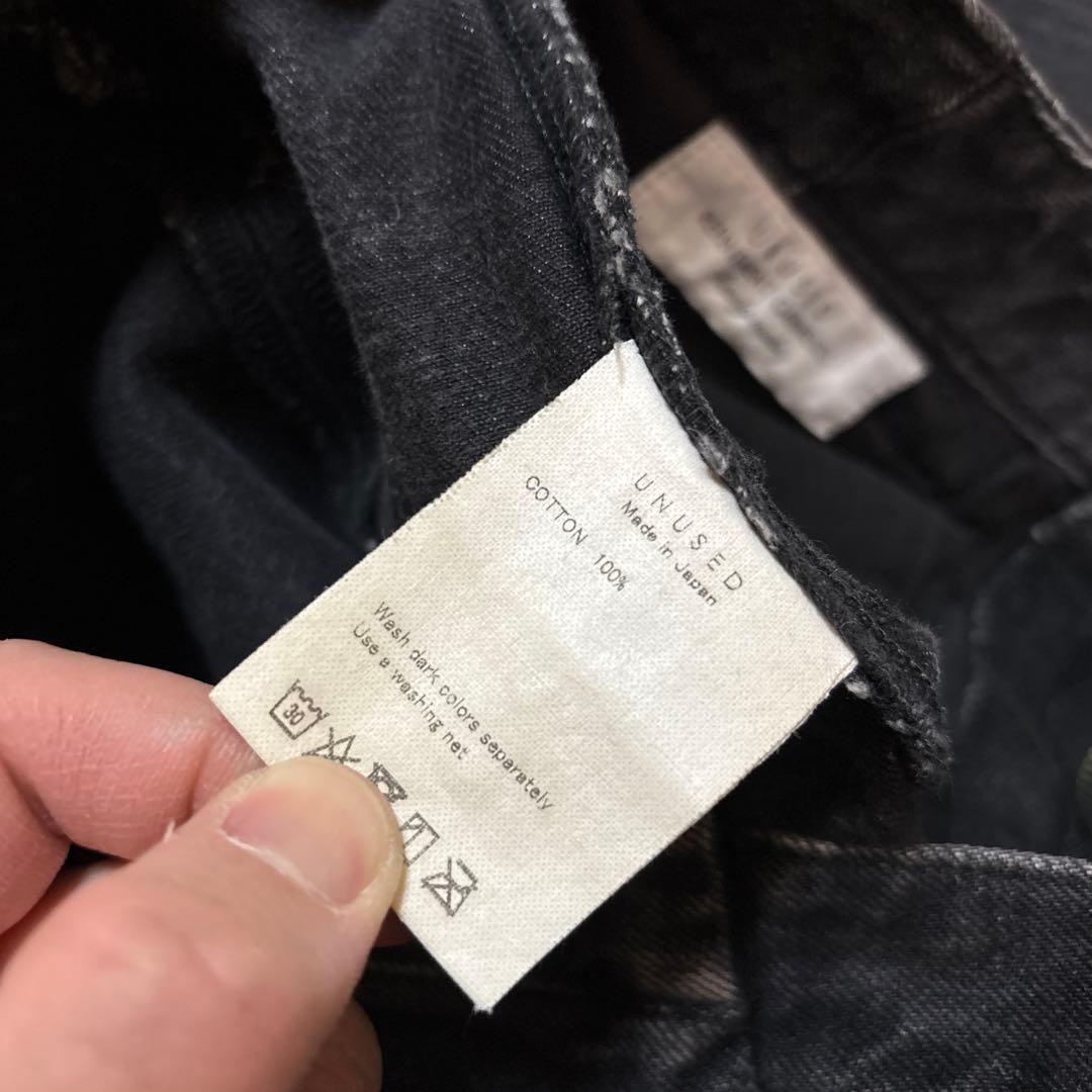 パンツ UNUSED / rebuild black denim pants