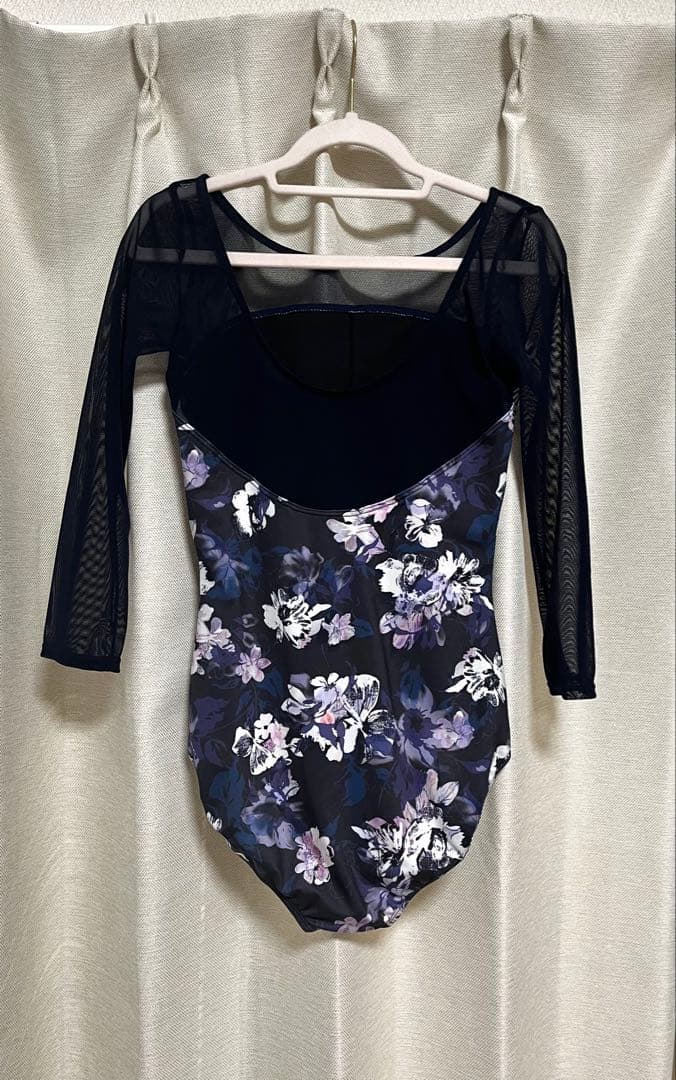 サラカラ 7分袖レオタード モーブニュイ Mサイズ