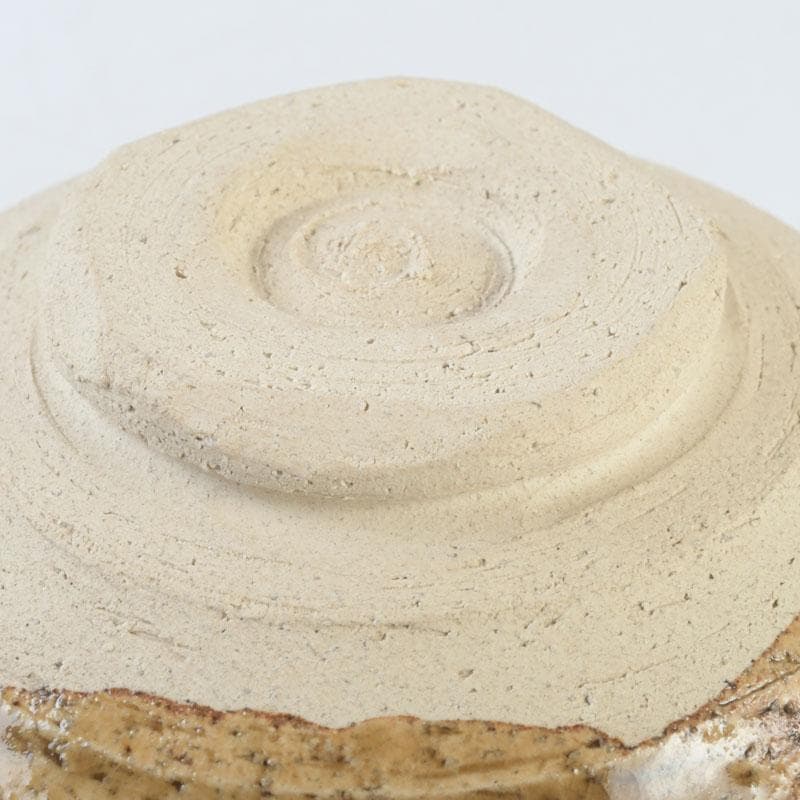 北大路魯山人作　黄瀬戸　茶碗　銘栄光　仕覆付　紫野　立花大亀極め箱　V　9874